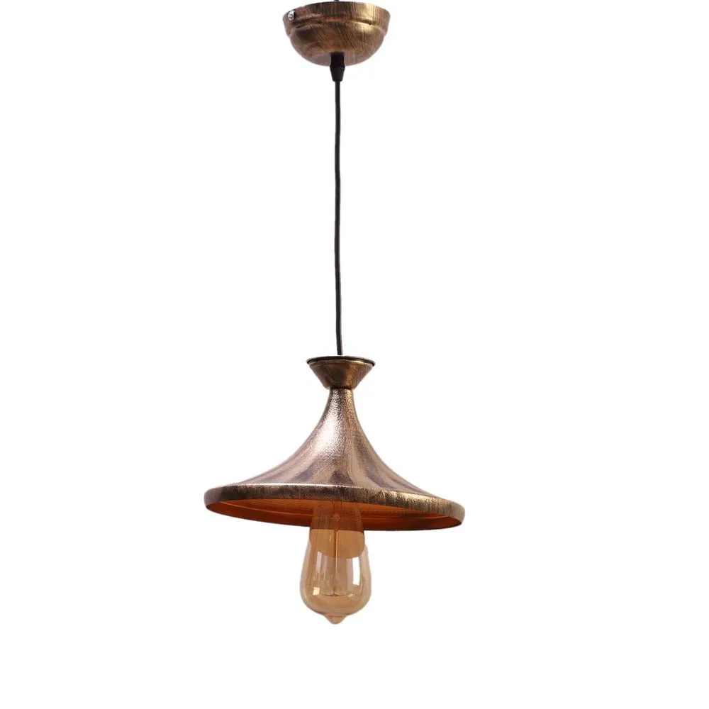 Gold Brushed Shaded Rustic Club Hanging Light