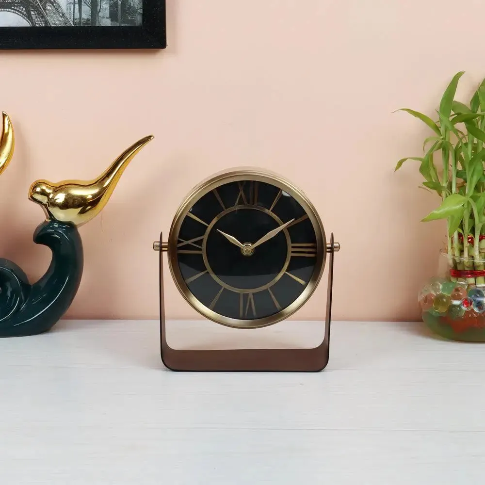 Gold Designer Standard Table Clock