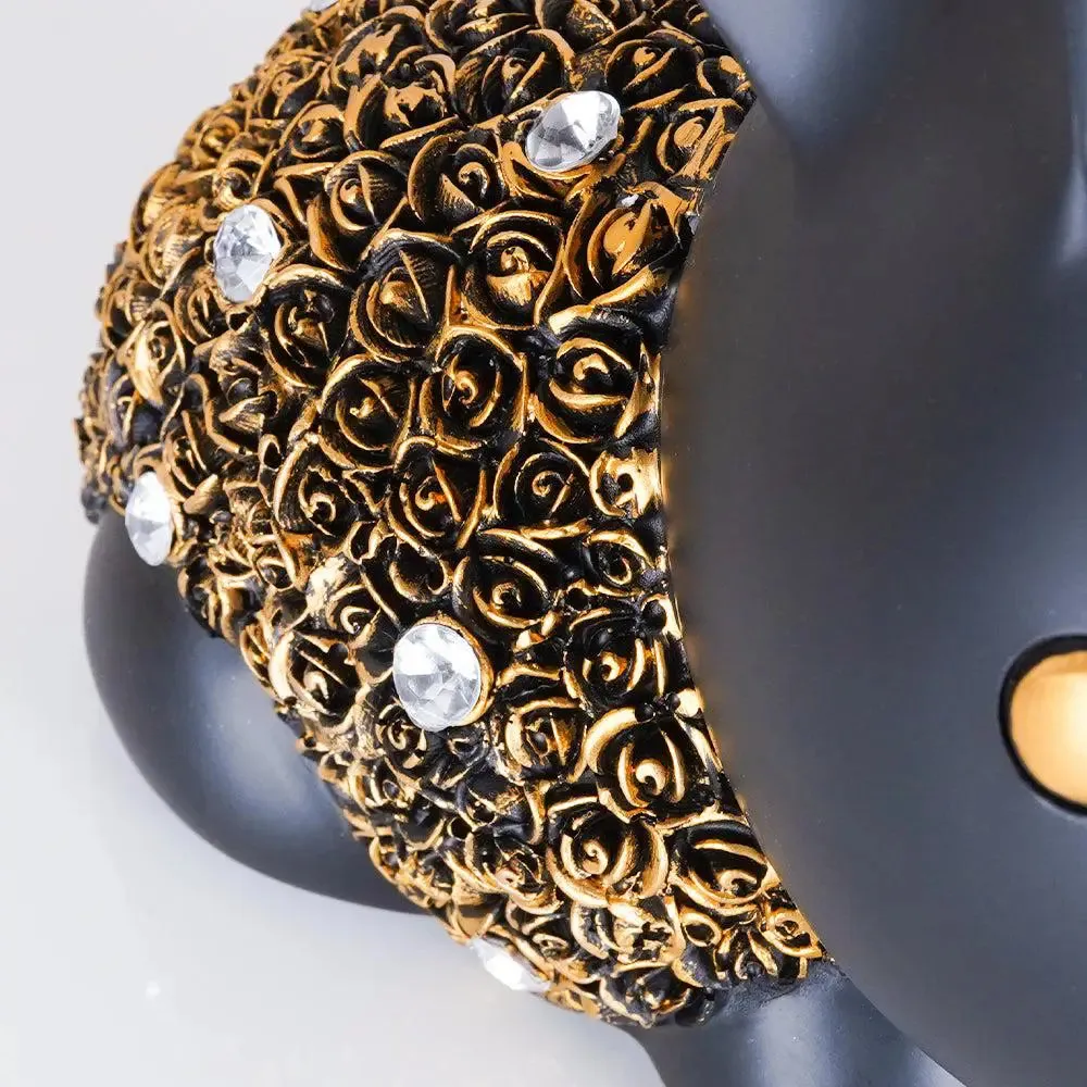 Gold Embellished Little Bunny Polyresin Figurine ( Set of 2)