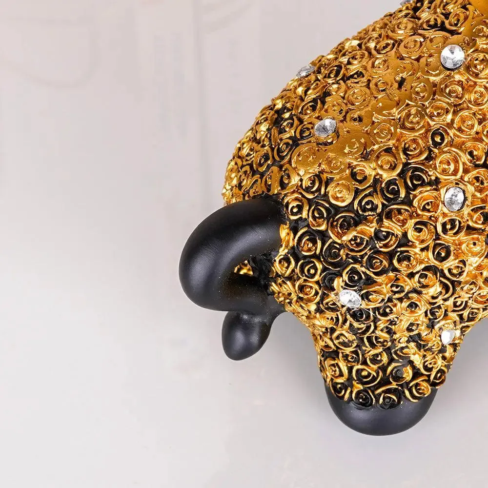 Gold Embellished Polyresin Miniature Giraffe Figurine Small