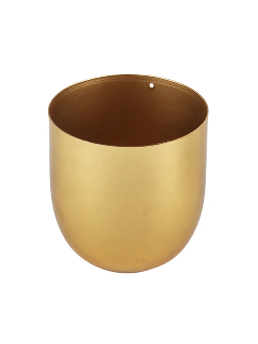Gold Finish Metal Planter Set Of 2 Without Stand