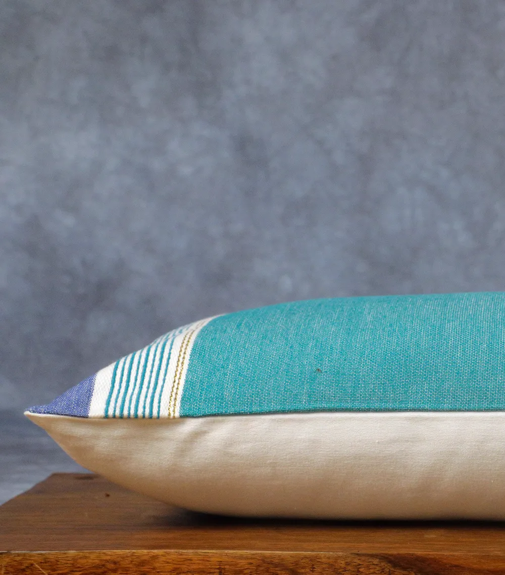 Gold Foil Line Stripe Cushion Cover