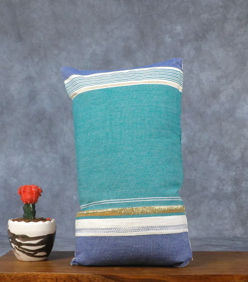 Gold Foil Line Stripe Cushion Cover