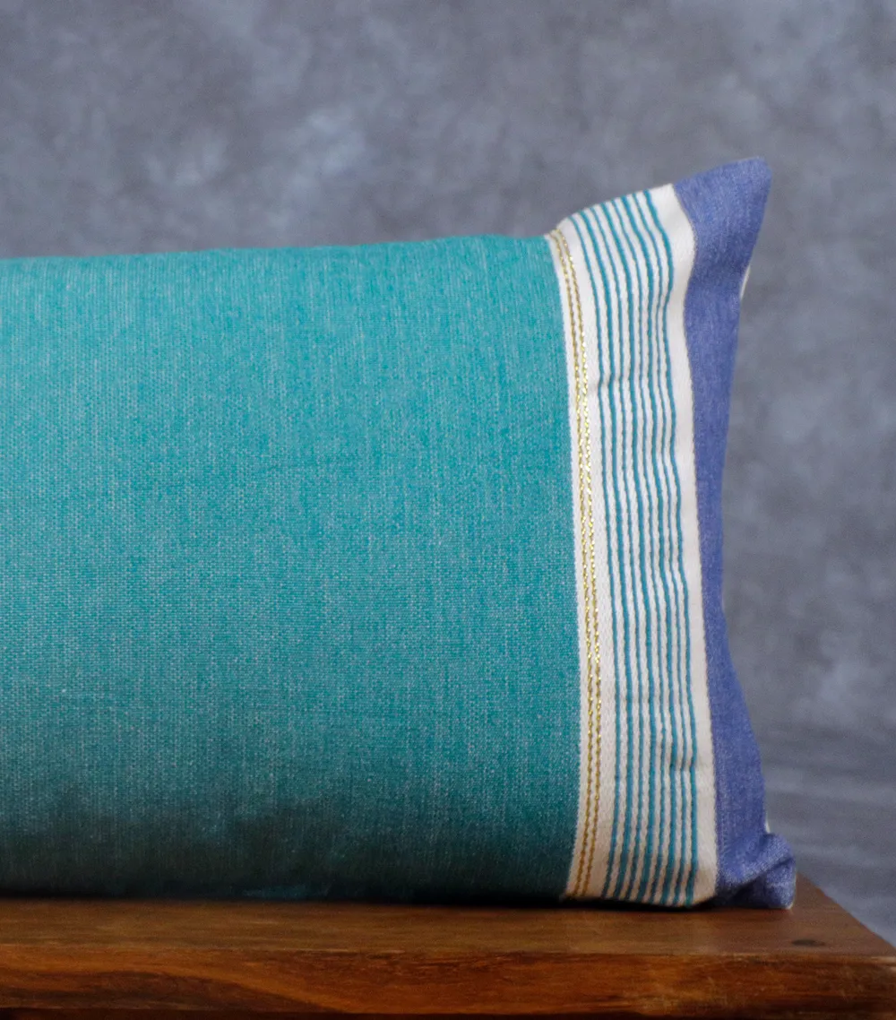 Gold Foil Line Stripe Cushion Cover