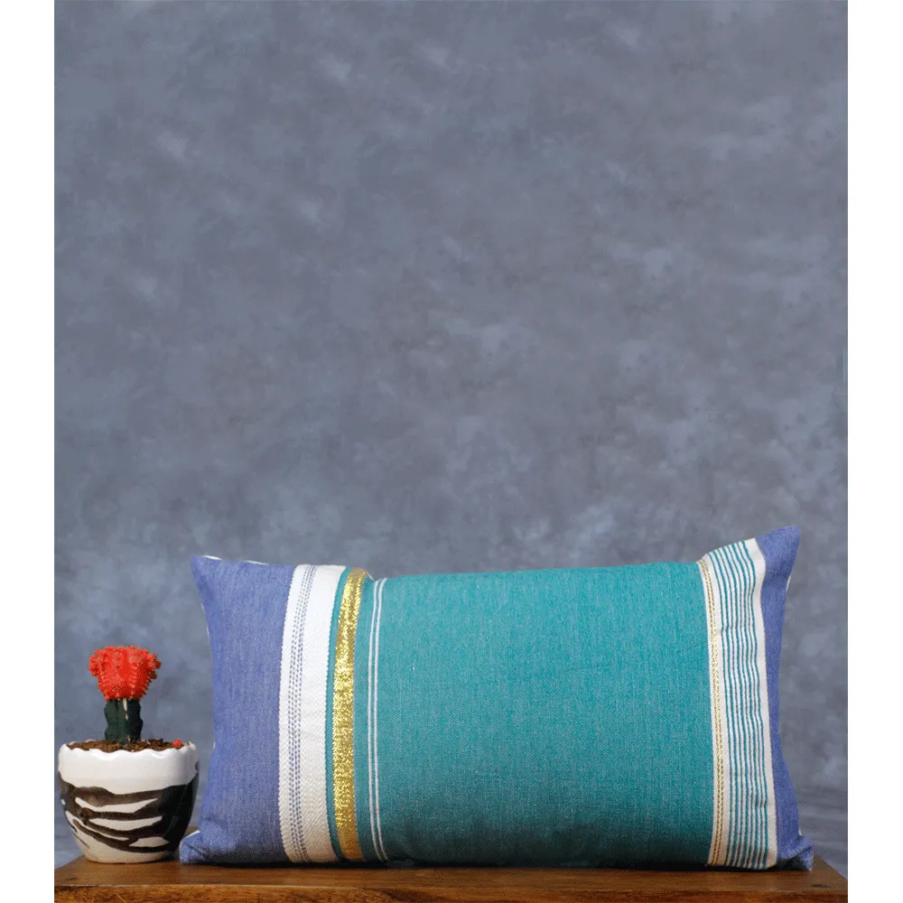 Gold Foil Line Stripe Cushion Cover