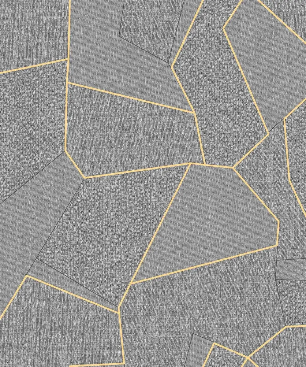 Gold Geometric Lines Textured Premium Wallpaper- Altis Collection Beige