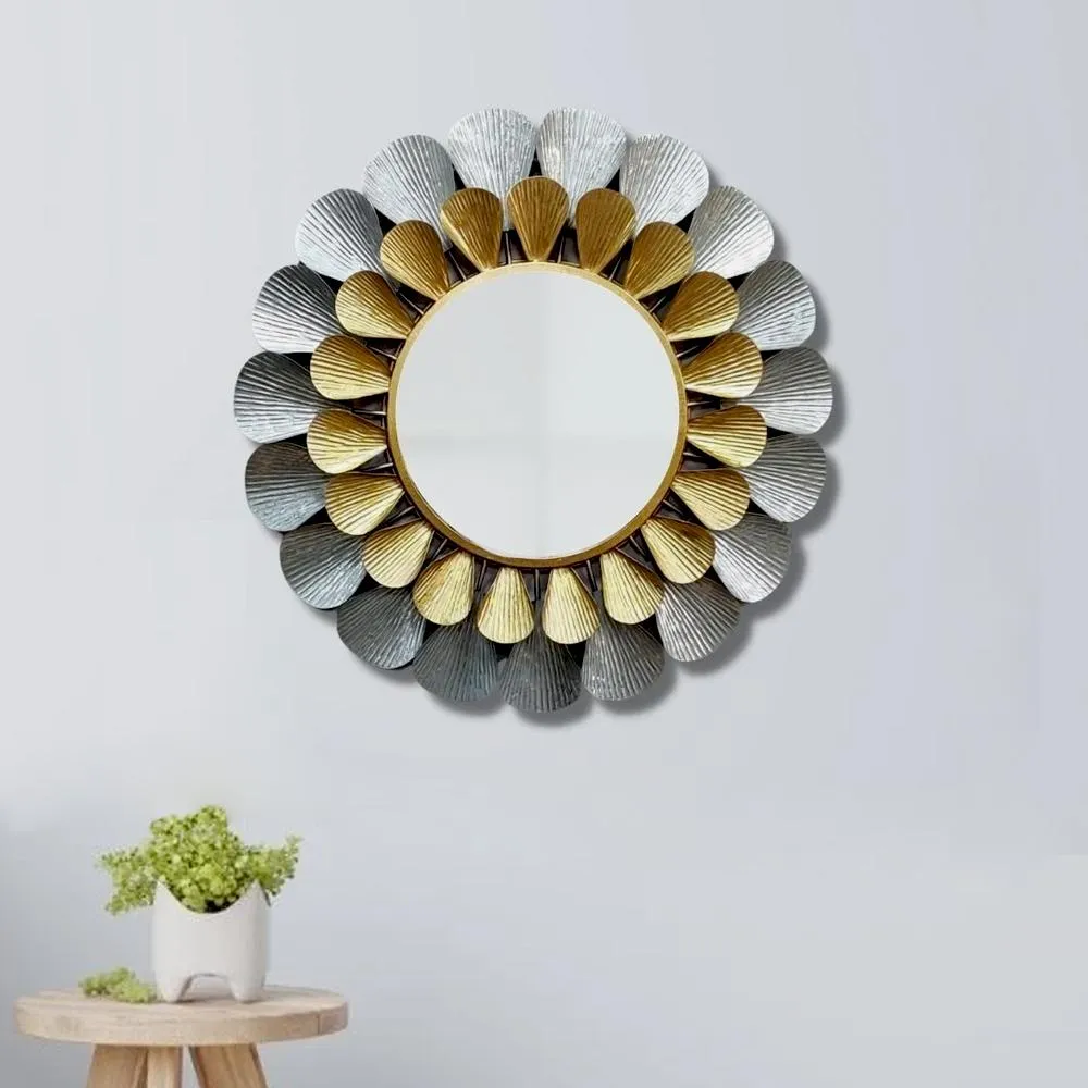Gold & Silver Petals Exquisite Metal Wall Art