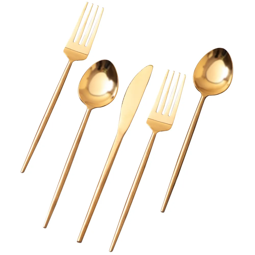 Gold Stainless Steel Cutlery Set of 5
