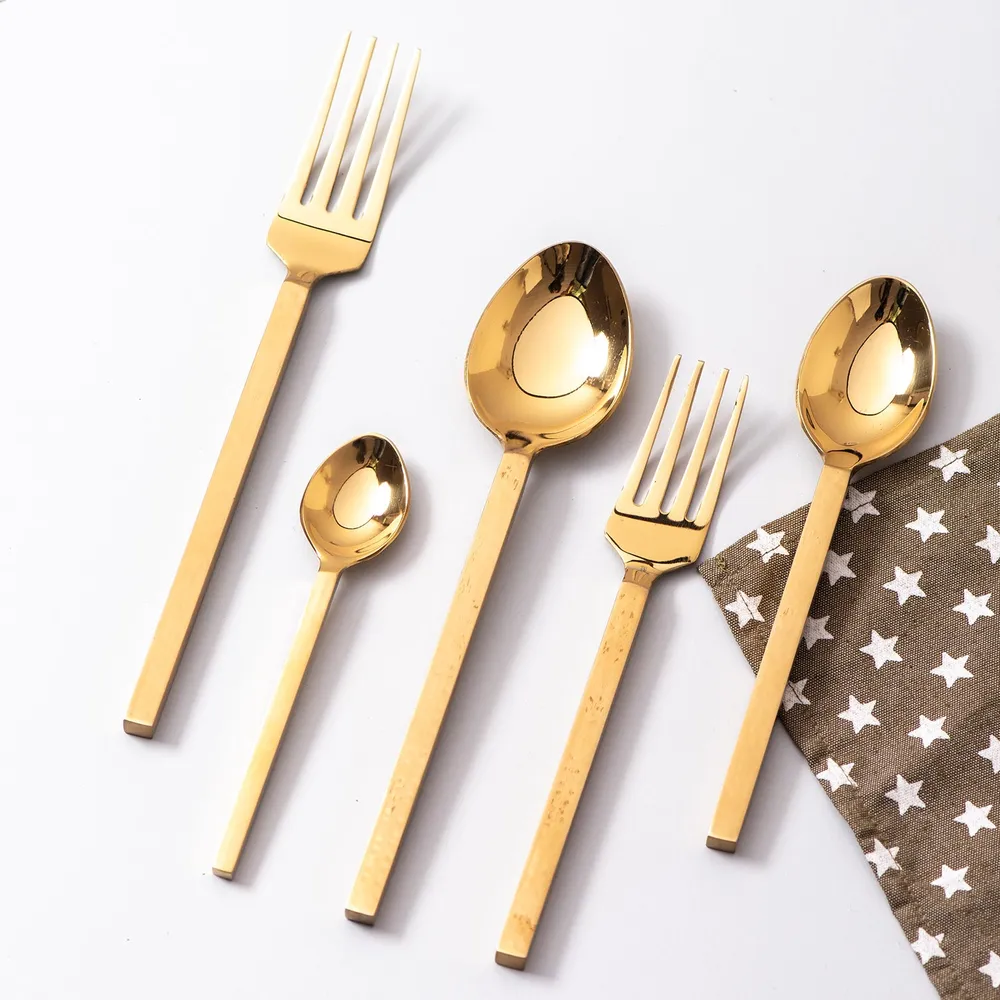 Gold Stainless Steel Cutlery Set of 5