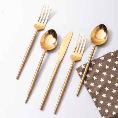 Gold Stainless Steel Cutlery Set of 5