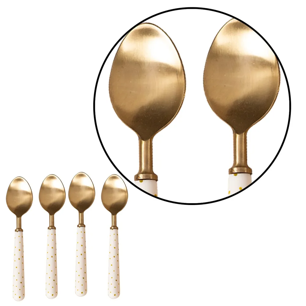 Gold Stainless Steel With Resin Cutlery Set of 4