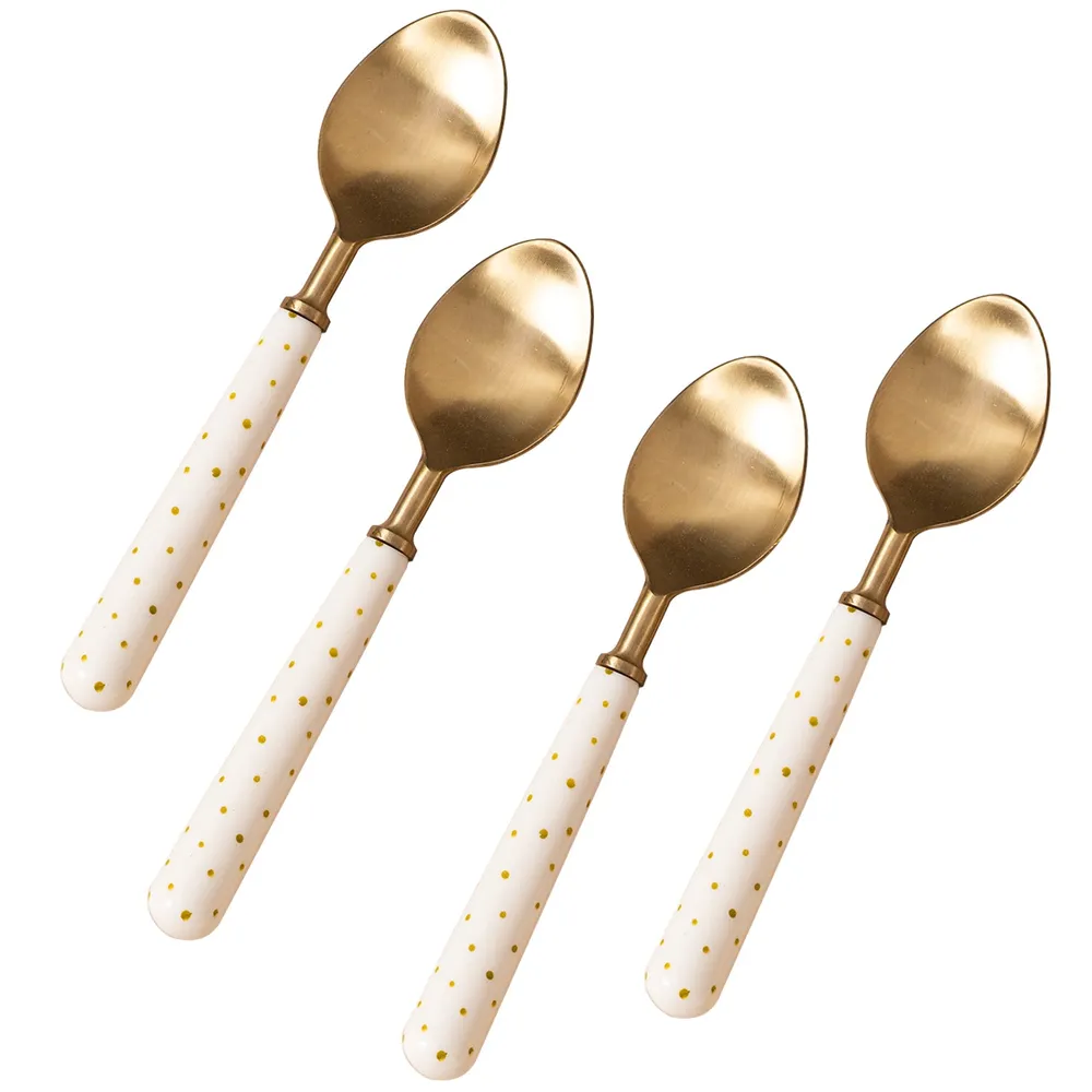 Gold Stainless Steel With Resin Cutlery Set of 4