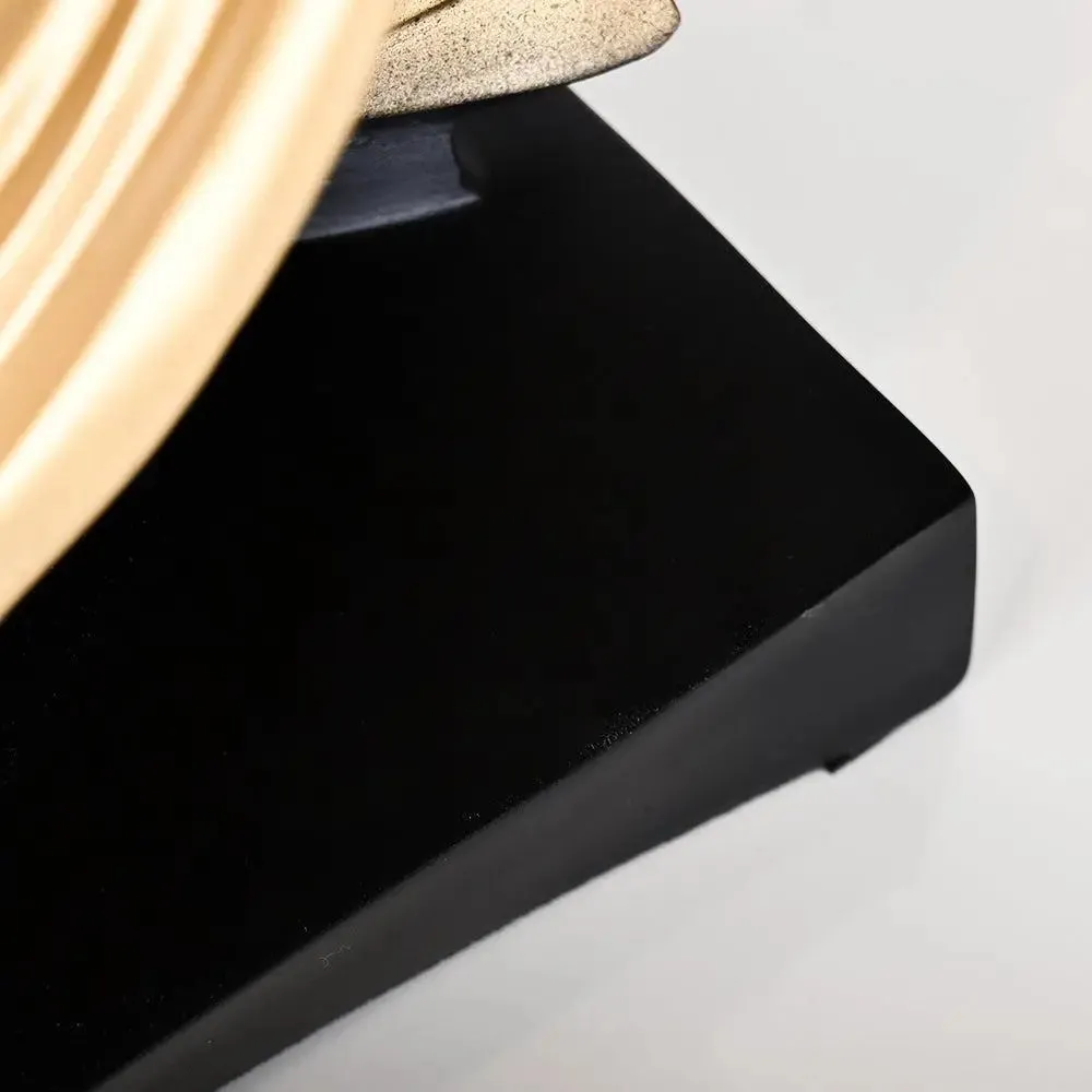 Golden Abstract Circle of Life Polyresin Table Accent for Living Room