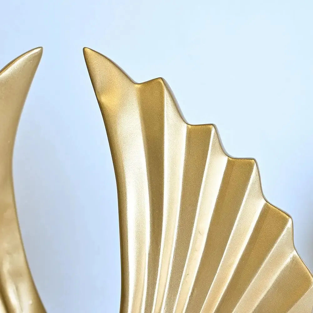 Golden Abstract Circle of Life Polyresin Table Accent for Living Room