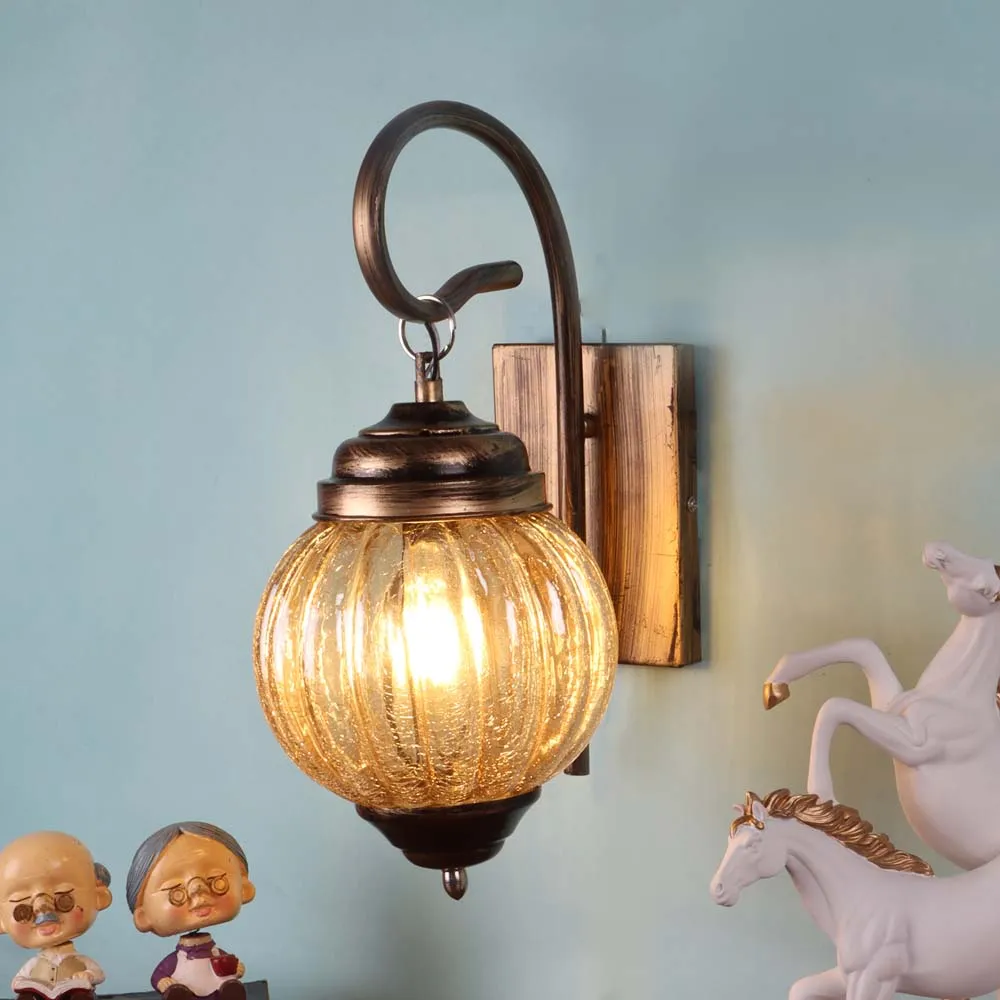 Golden Aura Metal Wall Sconce Single Piece