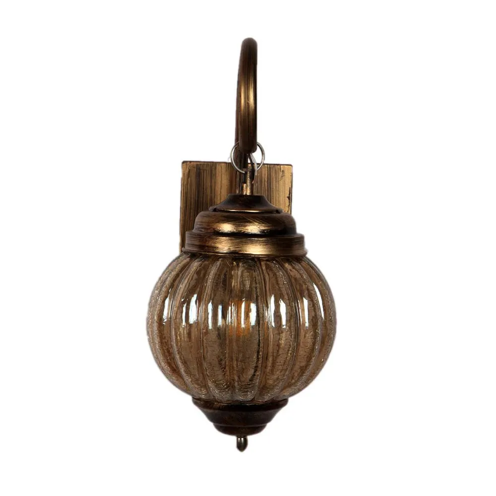Golden Aura Metal Wall Sconce Single Piece