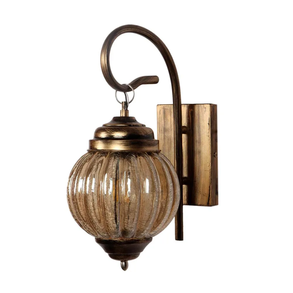 Golden Aura Metal Wall Sconce Single Piece