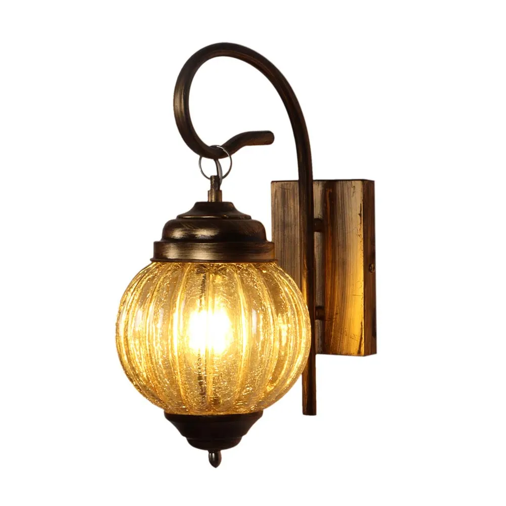Golden Aura Metal Wall Sconce Single Piece