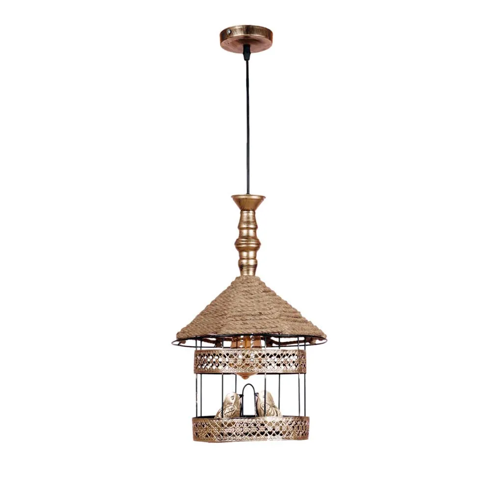 Golden Bird Hanging Antique Decorative Outdoor Gate Light Single Piece