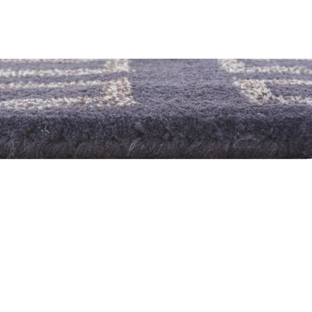 Golden Bordered Brown Tufted Area Carpet 3X5ft