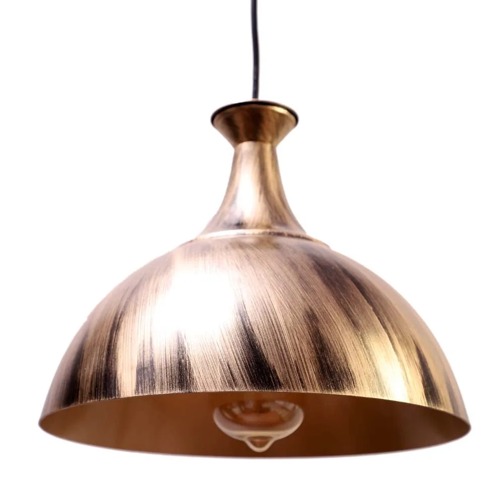 Golden Brushed Antique Finish Hanging Light Single Piece