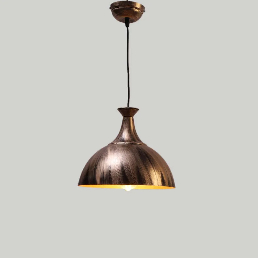 Golden Brushed Antique Finish Hanging Light Single Piece