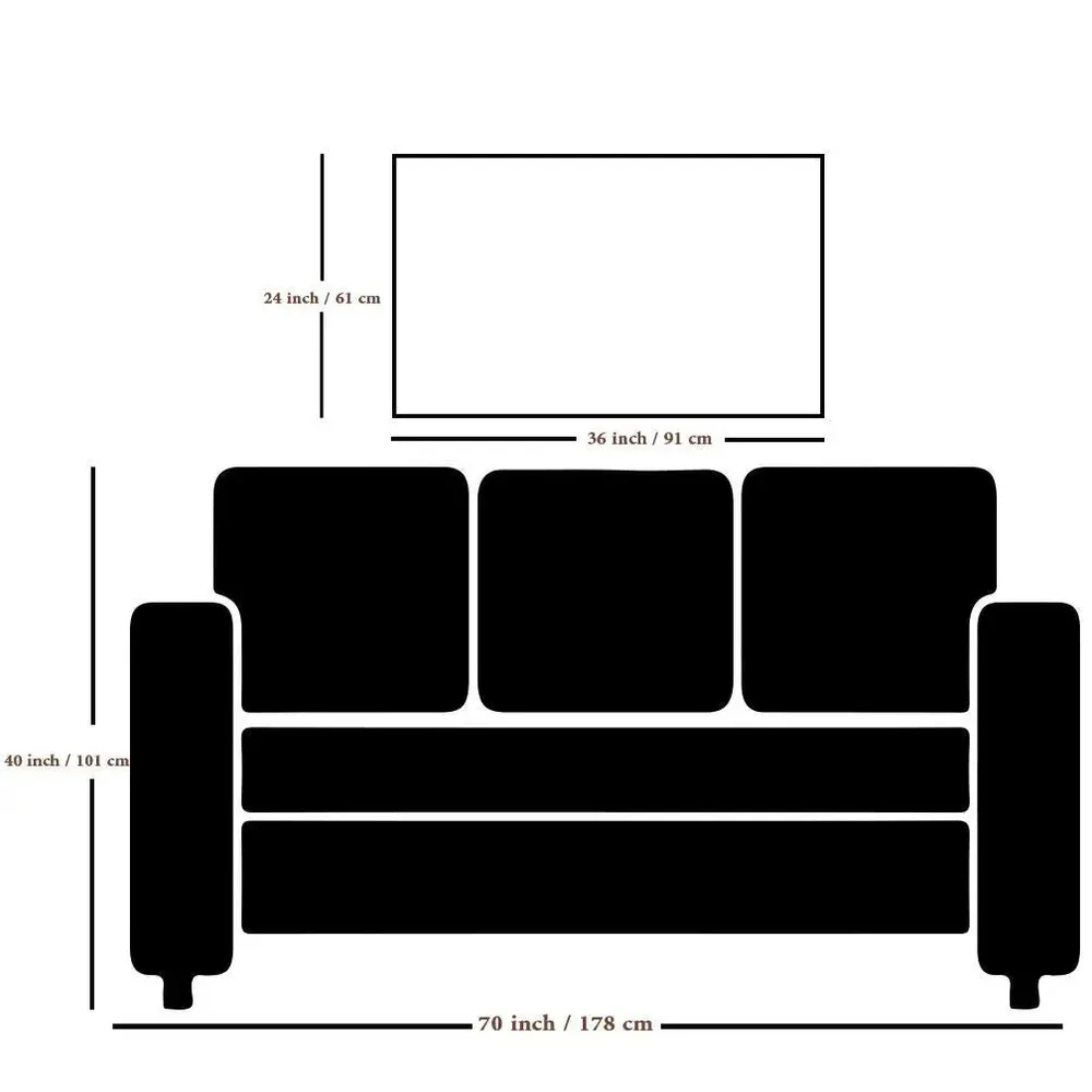 Golden Buddha Canvas Wall Painting/Stretched and Framed on Wood / 91cm W x 61cm H