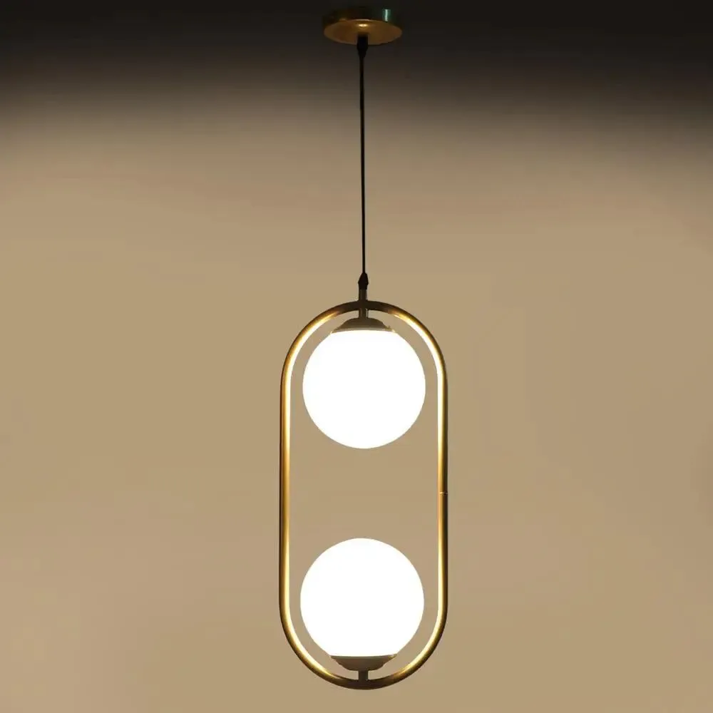 Golden Capsule Dual Globe Ceiling Light Single Piece