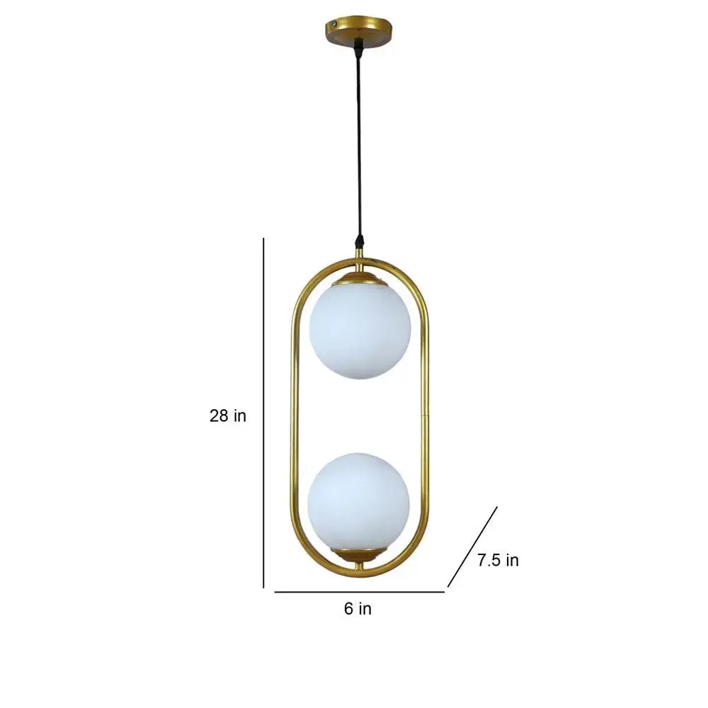 Golden Capsule Dual Globe Ceiling Light Single Piece