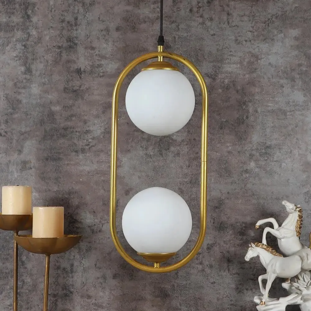 Golden Capsule Dual Globe Ceiling Light Single Piece
