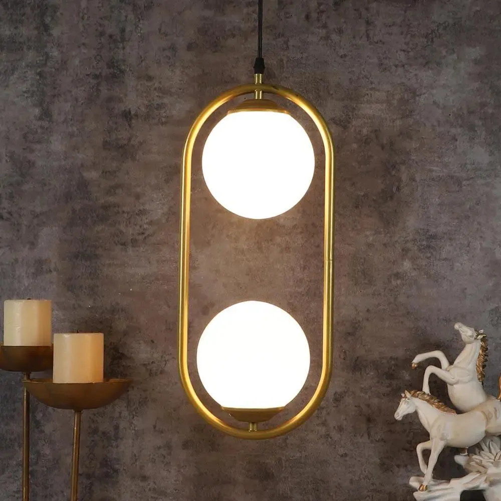Golden Capsule Dual Globe Ceiling Light Single Piece