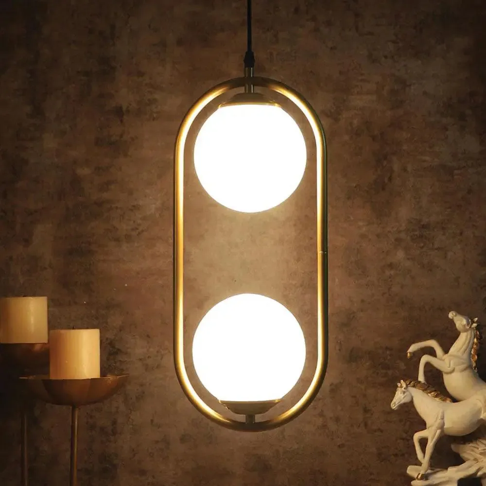 Golden Capsule Dual Globe Ceiling Light Single Piece