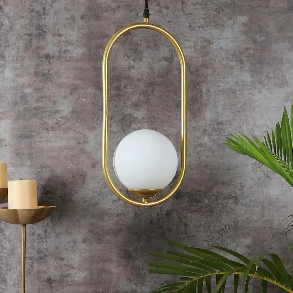 Golden Capsule Globe Ceiling Light