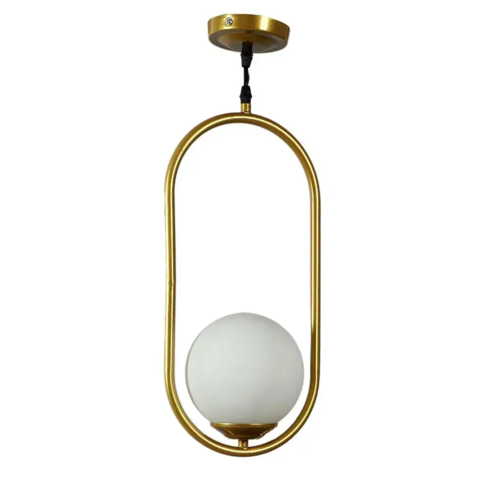 Golden Capsule Globe Ceiling Light