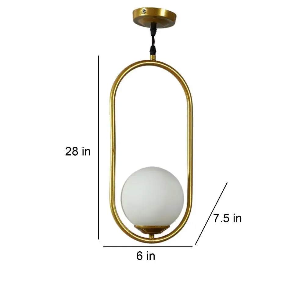 Golden Capsule Globe Ceiling Light