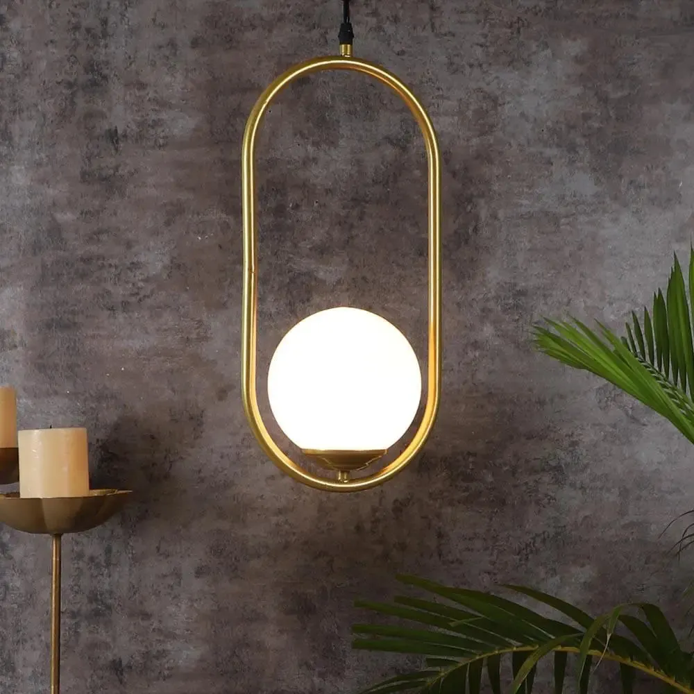 Golden Capsule Globe Ceiling Light