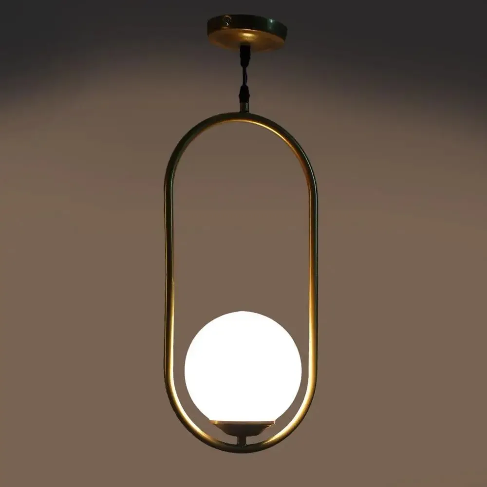 Golden Capsule Globe Ceiling Light