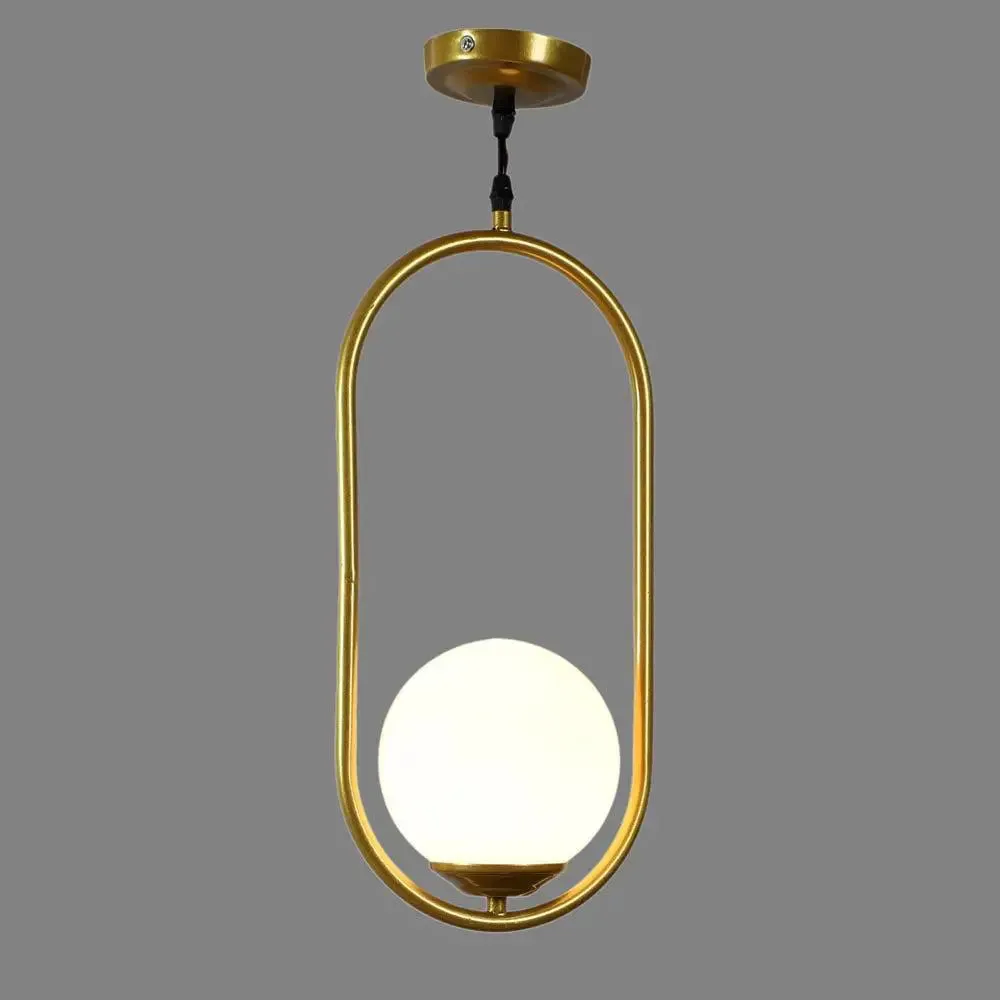 Golden Capsule Globe Ceiling Light