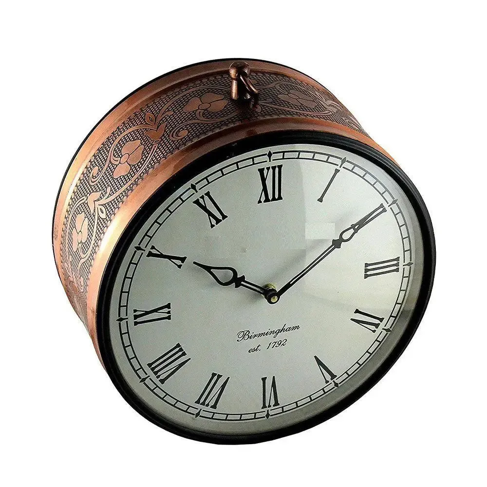 Golden Crafted Bronze Designer Dual Sided Vintage Railway Clock 6 Inch