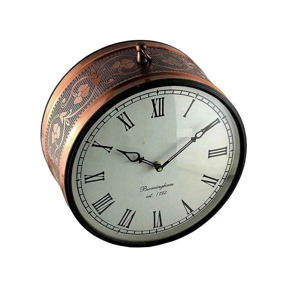 Golden Crafted Bronze Designer Dual Sided Vintage Railway Clock 6 Inch