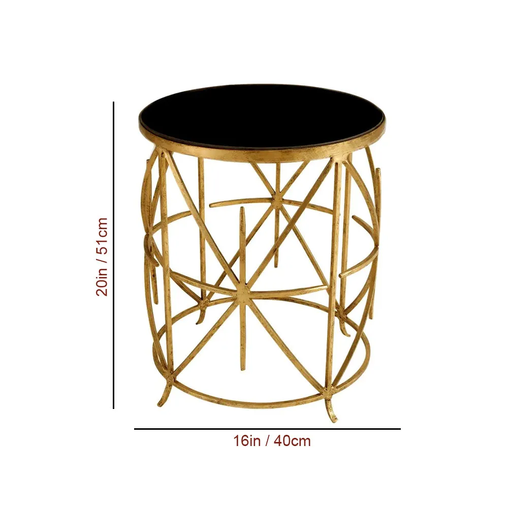 Golden Criss Cross Designer Metallic Table
