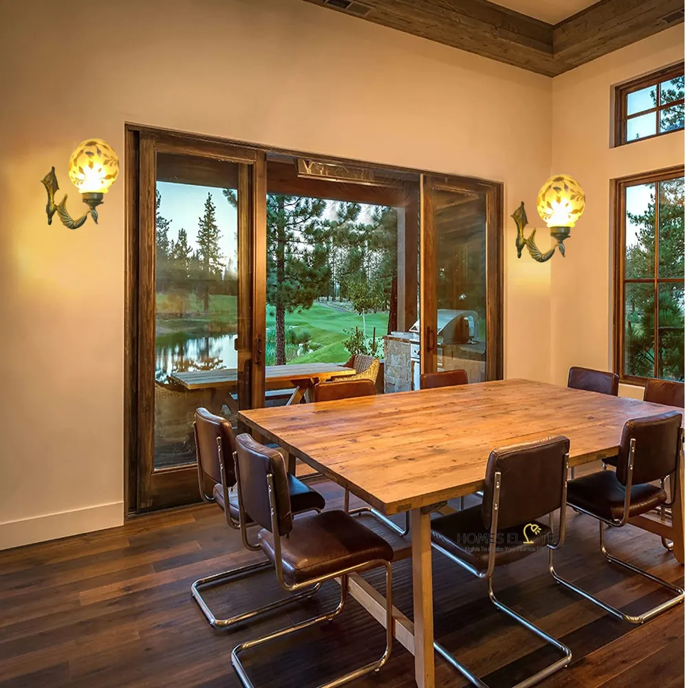 Golden Designer Oval Wall Sconce Single Piece