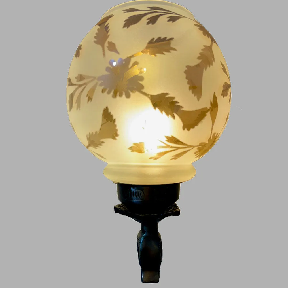 Golden Designer Oval Wall Sconce Single Piece