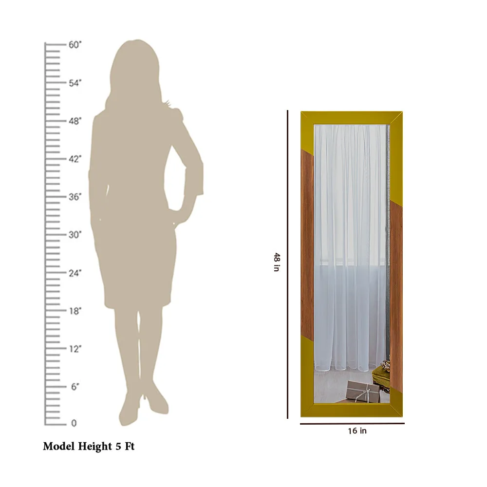 Golden Edge Minimalist Floor Mirror