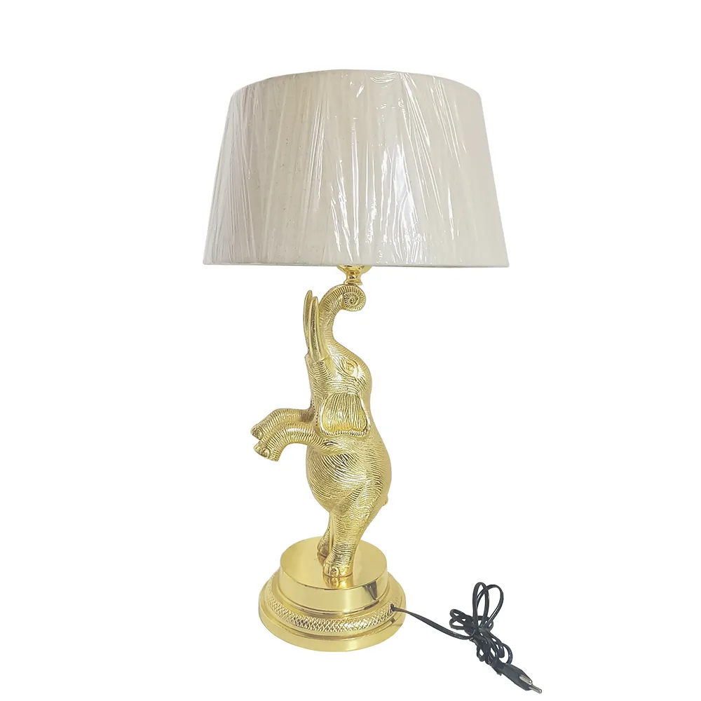 Golden Elephant Body Traditional Designer Table Lamp