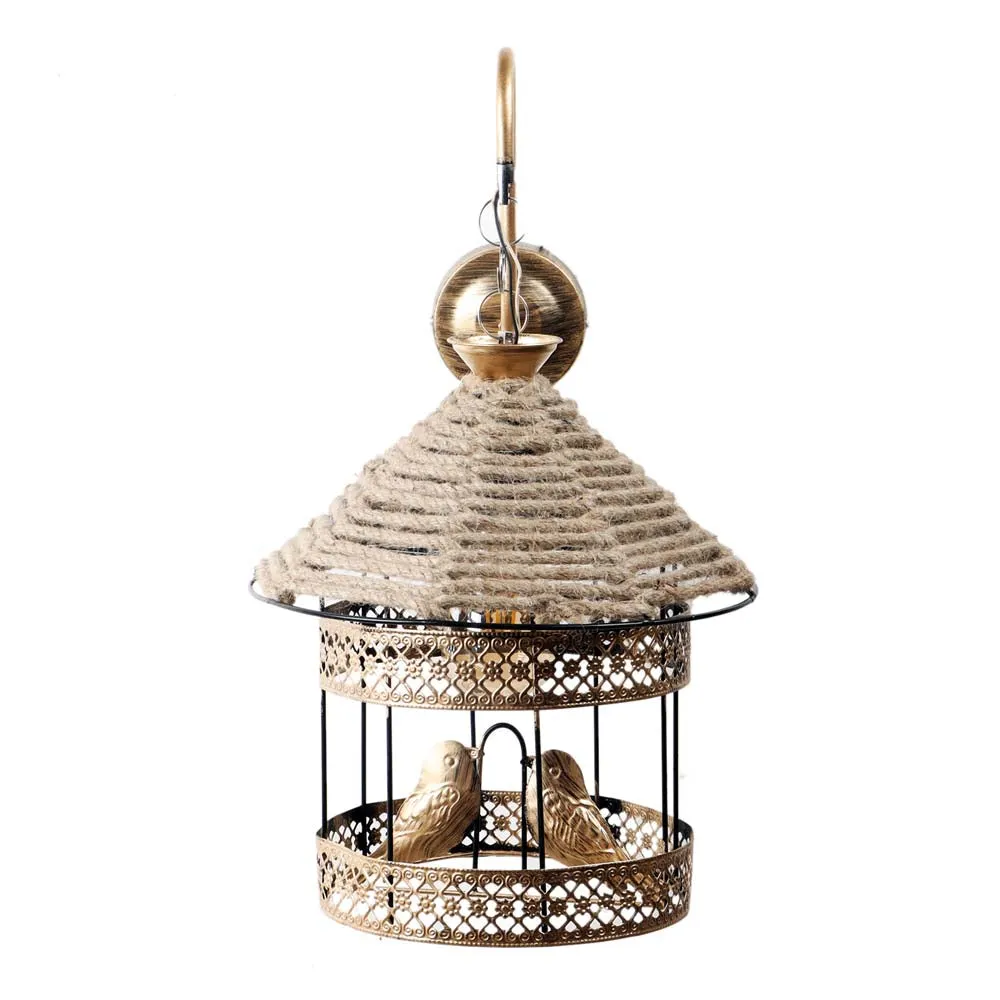 Golden finish Bird cage wall light Single piece