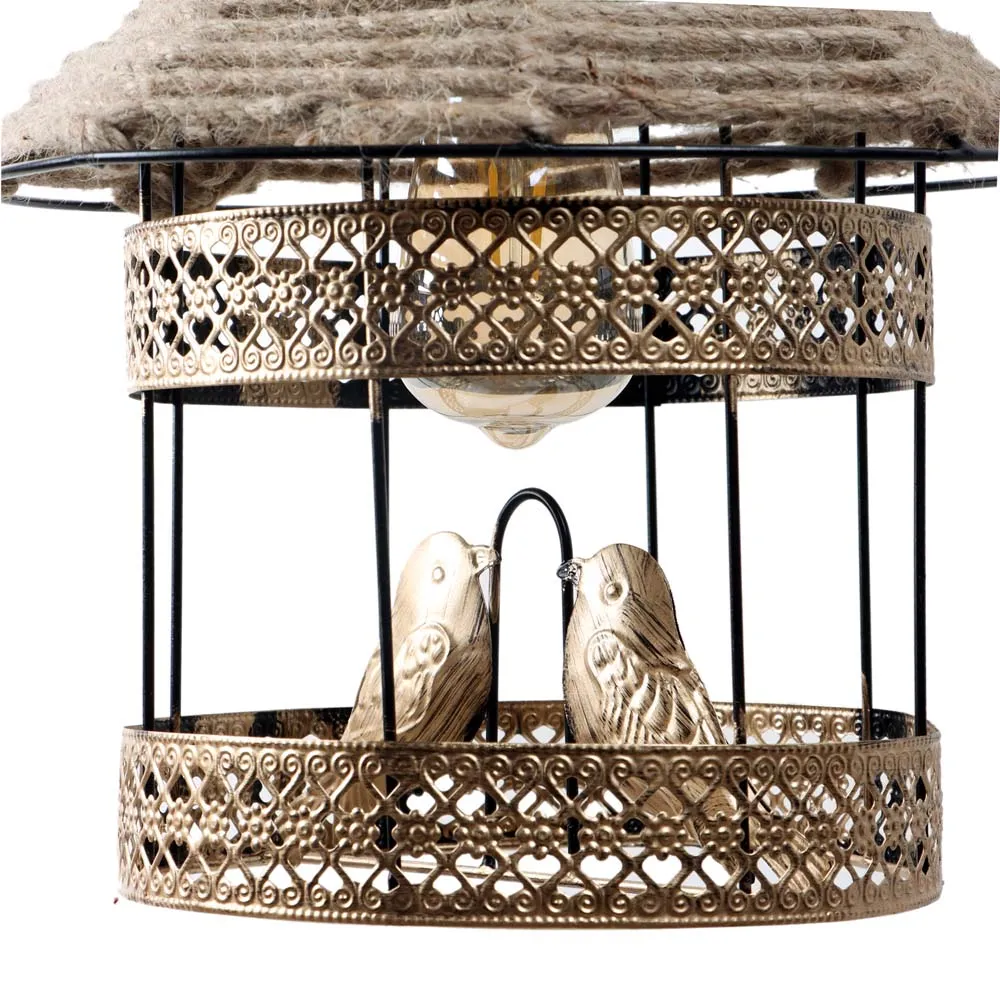 Golden finish Bird cage wall light Single piece