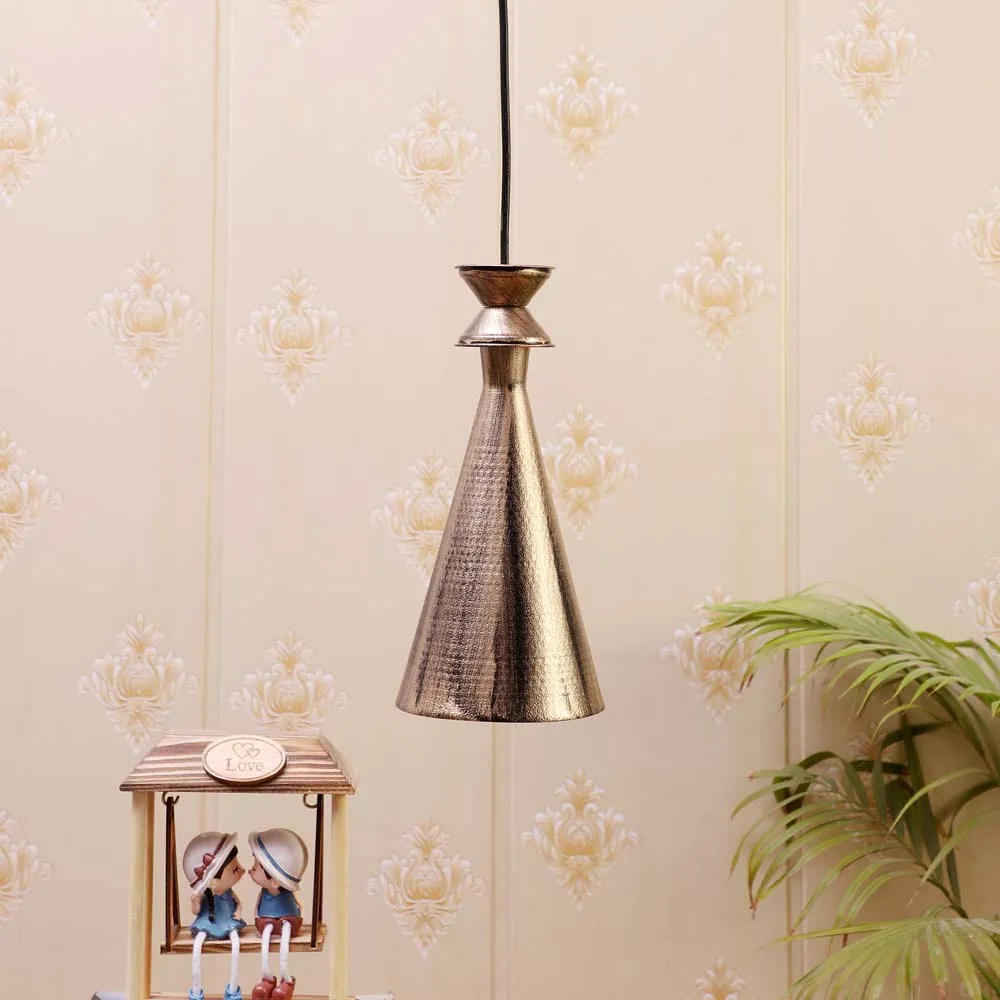 Golden Funnel Single Hanging Lights