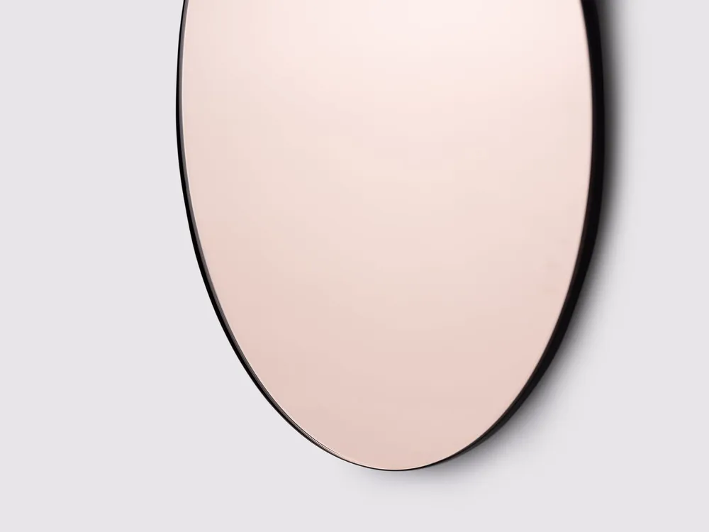 Golden Hued Crystal Clear Wall Mirror Small