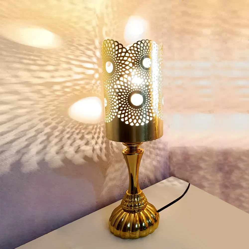 Golden Lush Designer Table Lamp Small: | 5x5x17(inches)